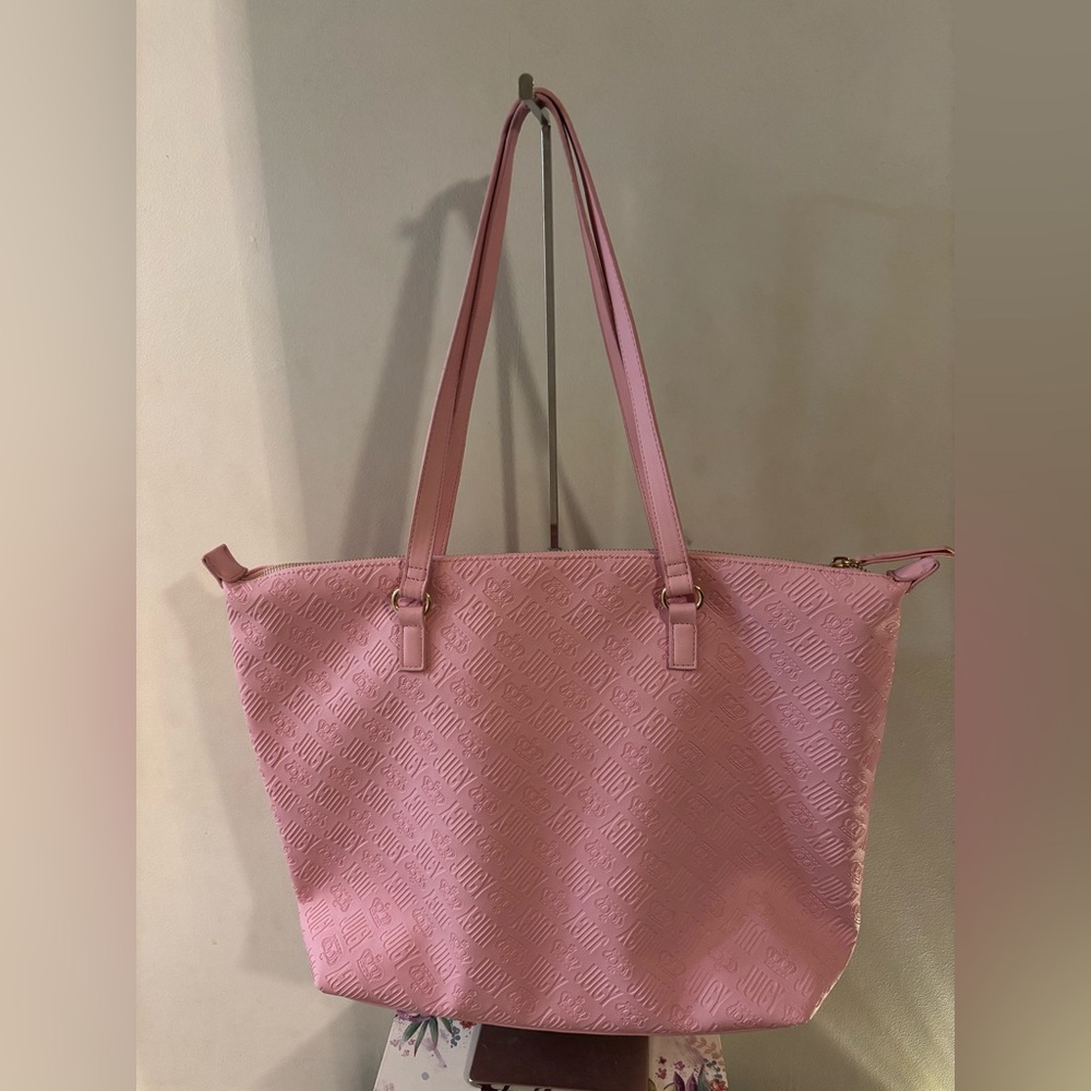 Juicy Couture Back to Juicy Tote Pink Bag with Metallic Accents NWT 18x13 - Picture 6 of 11